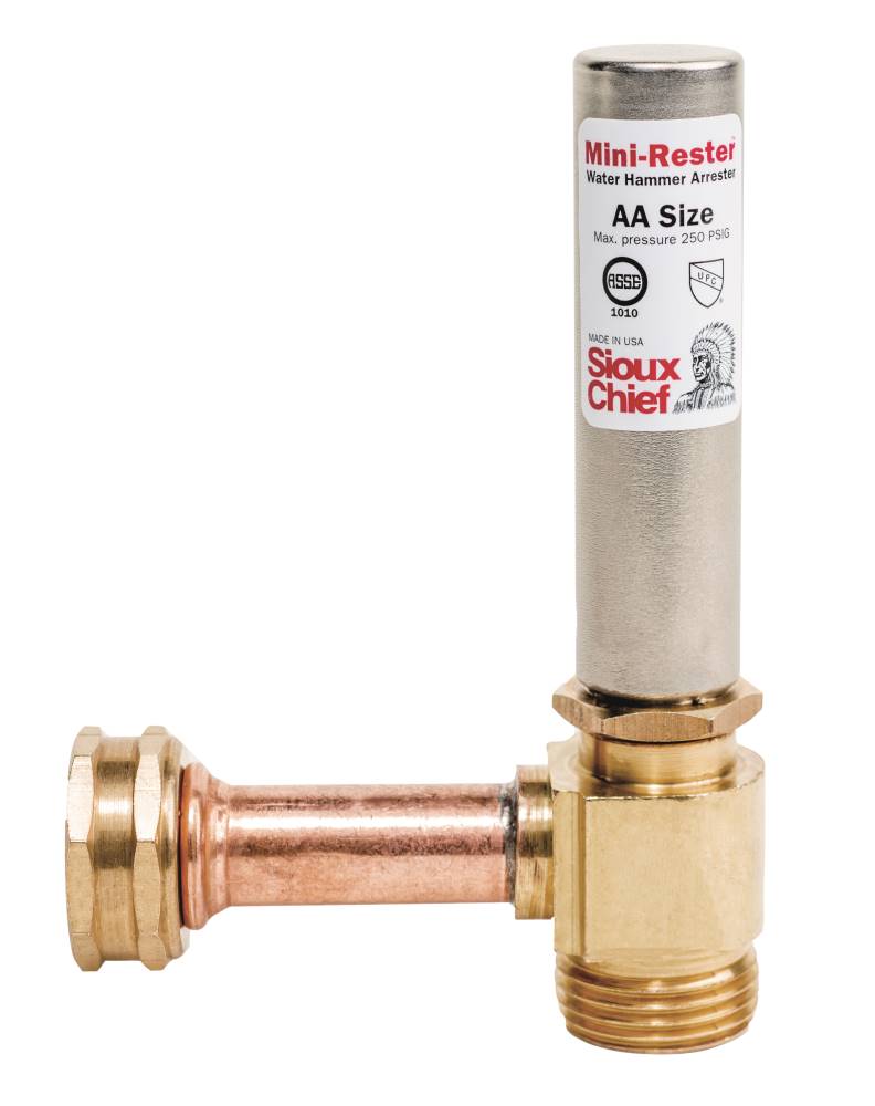 Sioux Chief 660-HB MiniRester™ Water Hammer Arrester, 3/4" FHT Swivel x 3/4" MHT Tee - Edmondson Supply