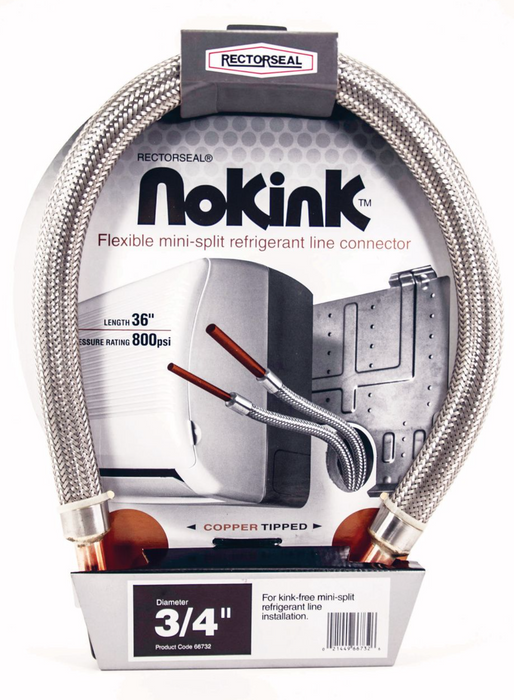 RectorSeal 66732 NoKink 3/4" x 3' Flexible Refrigerant Line Connector