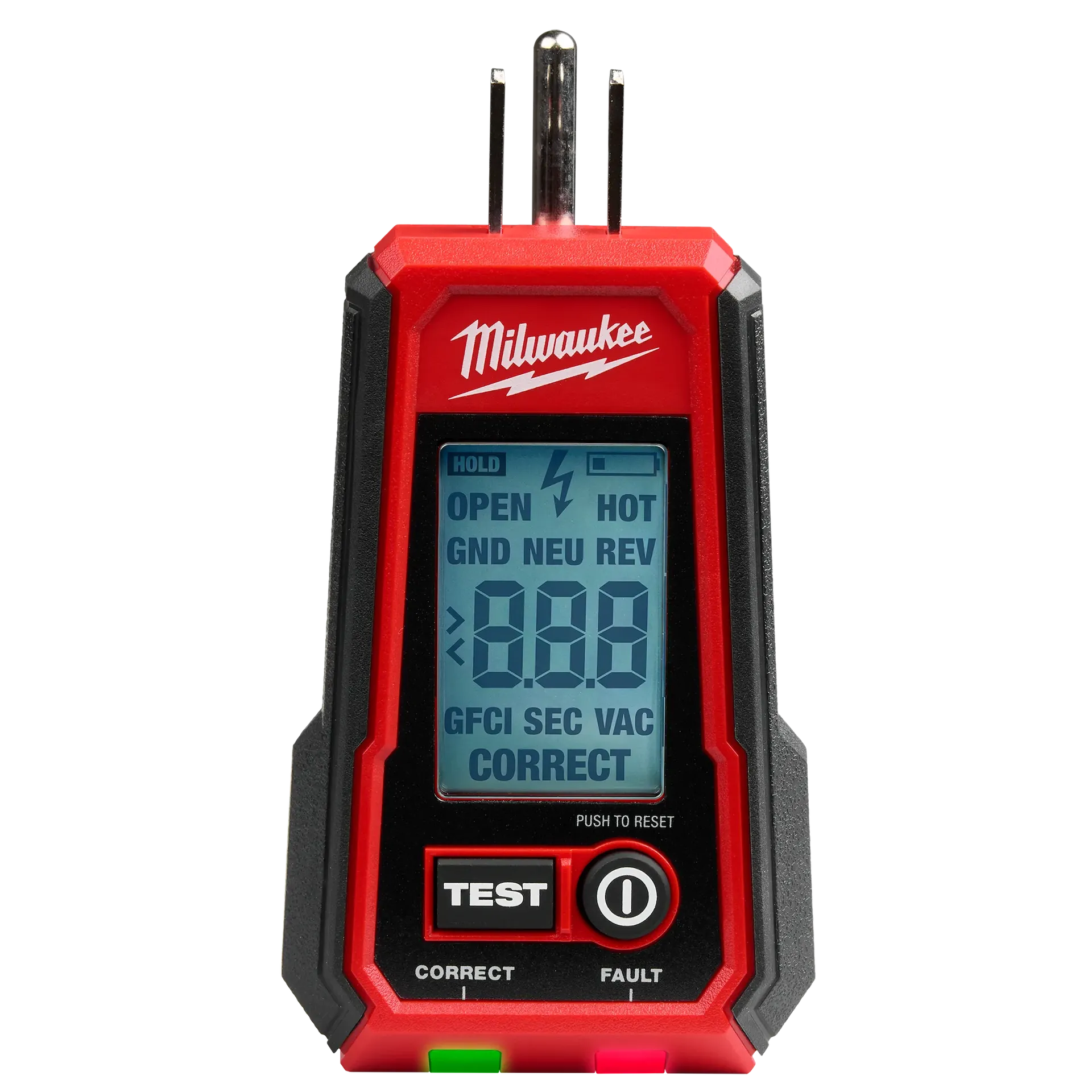 Milwaukee 2224-20 Digital GFCI Receptacle Tester - Edmondson Supply