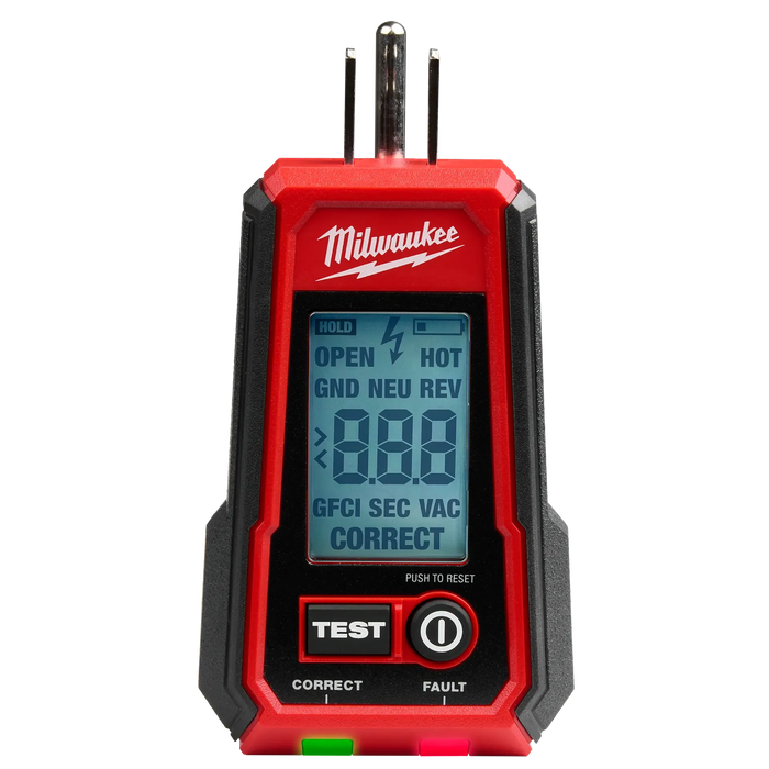 Milwaukee 2224-20 Digital GFCI Receptacle Tester - Edmondson Supply