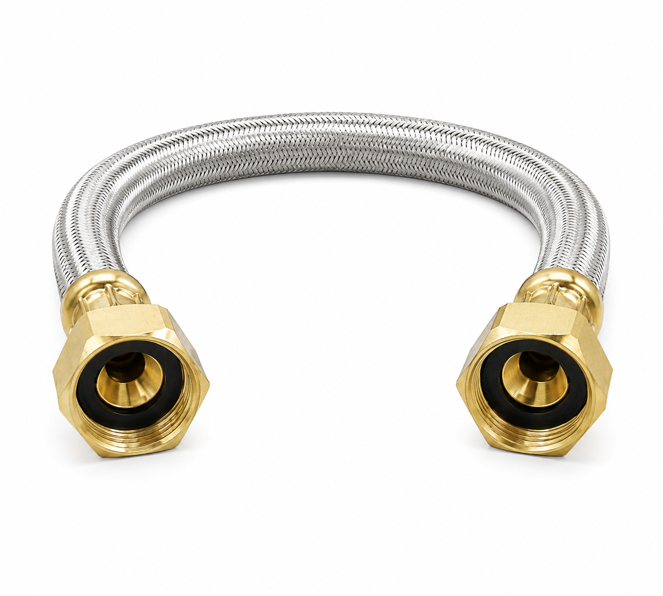 Kissler 88-4018 Braided Stainless Steel Water Heater Connector, 3/4" FIP x 3/4" FIP x 18" - Edmondson Supply