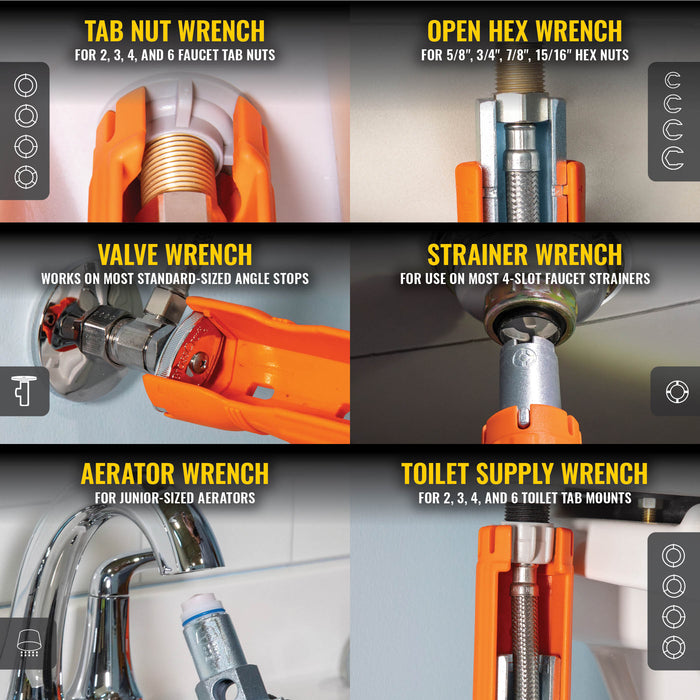 Klein Tools 68098 2-in-1 Faucet Wrench Multi Tool - Edmondson Supply