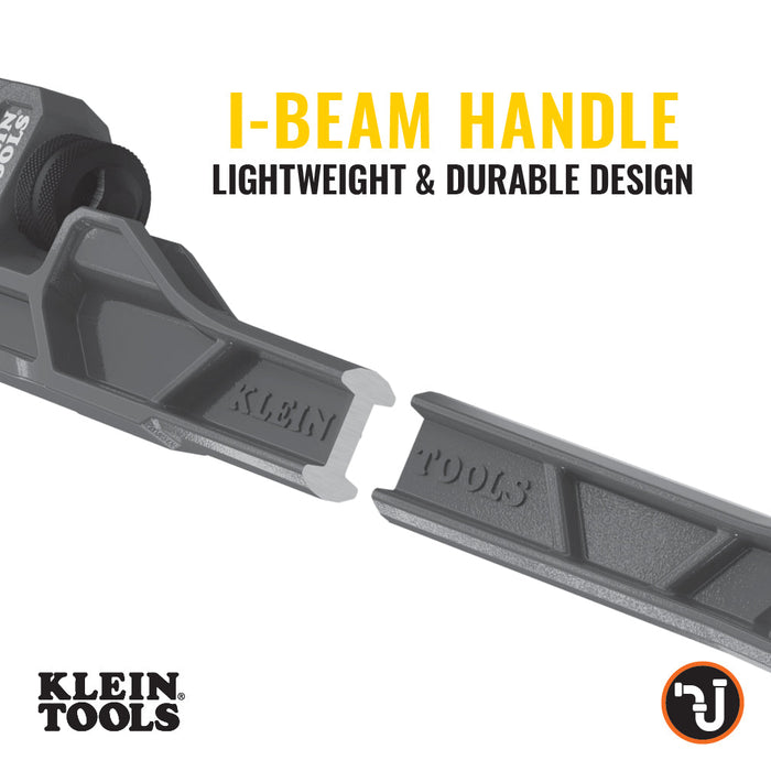 Klein Tools 68225 Adjustable Cast Aluminum Pipe Wrench, 18-Inch - Edmondson Supply