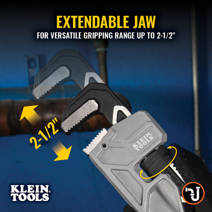 Klein Tools 68225 Adjustable Cast Aluminum Pipe Wrench, 18-Inch - Edmondson Supply