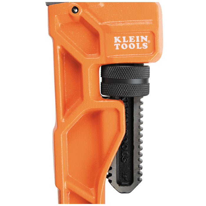 Klein Tools 68228 Adjustable Cast Iron Pipe Wrench, 18-Inch - Edmondson Supply