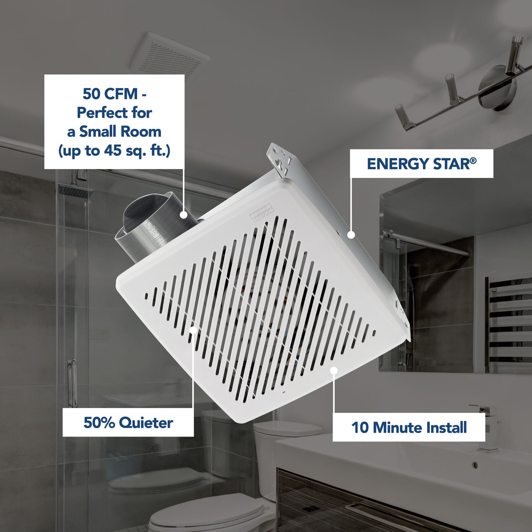 Broan-NuTone® 688ES Bath Exhaust Fan, 50 CFM, ENERGY STAR - Edmondson Supply