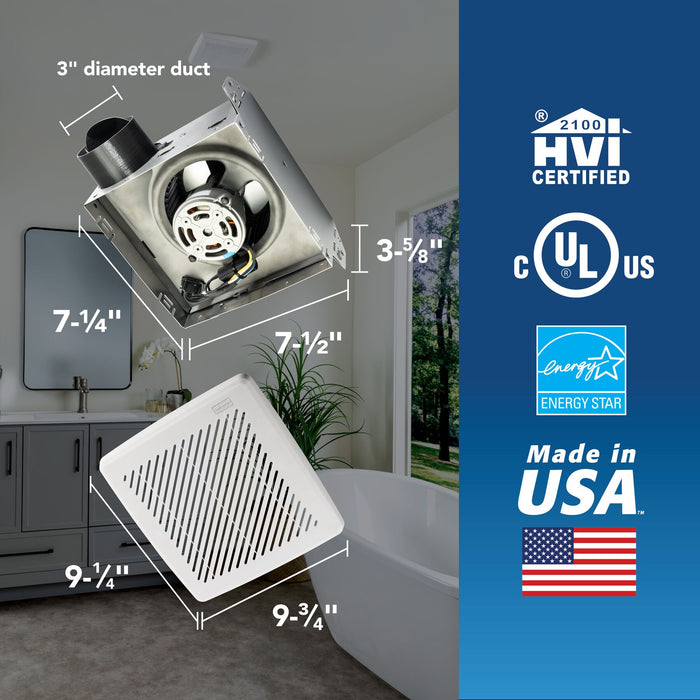 Broan-NuTone® 688ES Bath Exhaust Fan, 50 CFM, ENERGY STAR - Edmondson Supply