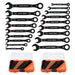 Klein Tools 69418CG Ratcheting Combination Wrench Set, SAE / Metric, 18-Piece - Edmondson Supply
