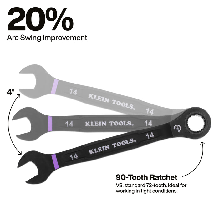 Klein Tools 69418CG Ratcheting Combination Wrench Set, SAE / Metric, 18-Piece - Edmondson Supply