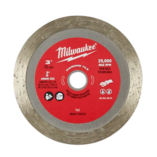 Milwaukee 49-94-3010 3" Diamond Tile Blade - Edmondson Supply