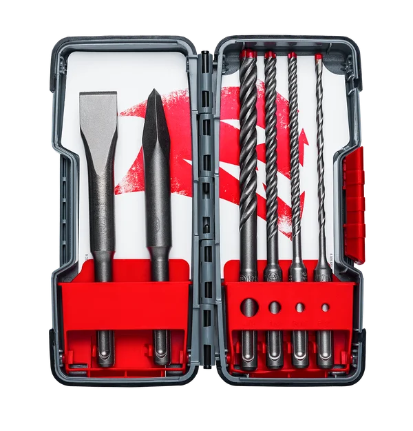 Diablo Tools DMAPL9930-S6 6pc SDS-Plus Rebar Demon™ 4-Cutter Full Carbide Head Hammer Drill Bit & Chisel Set - Edmondson Supply