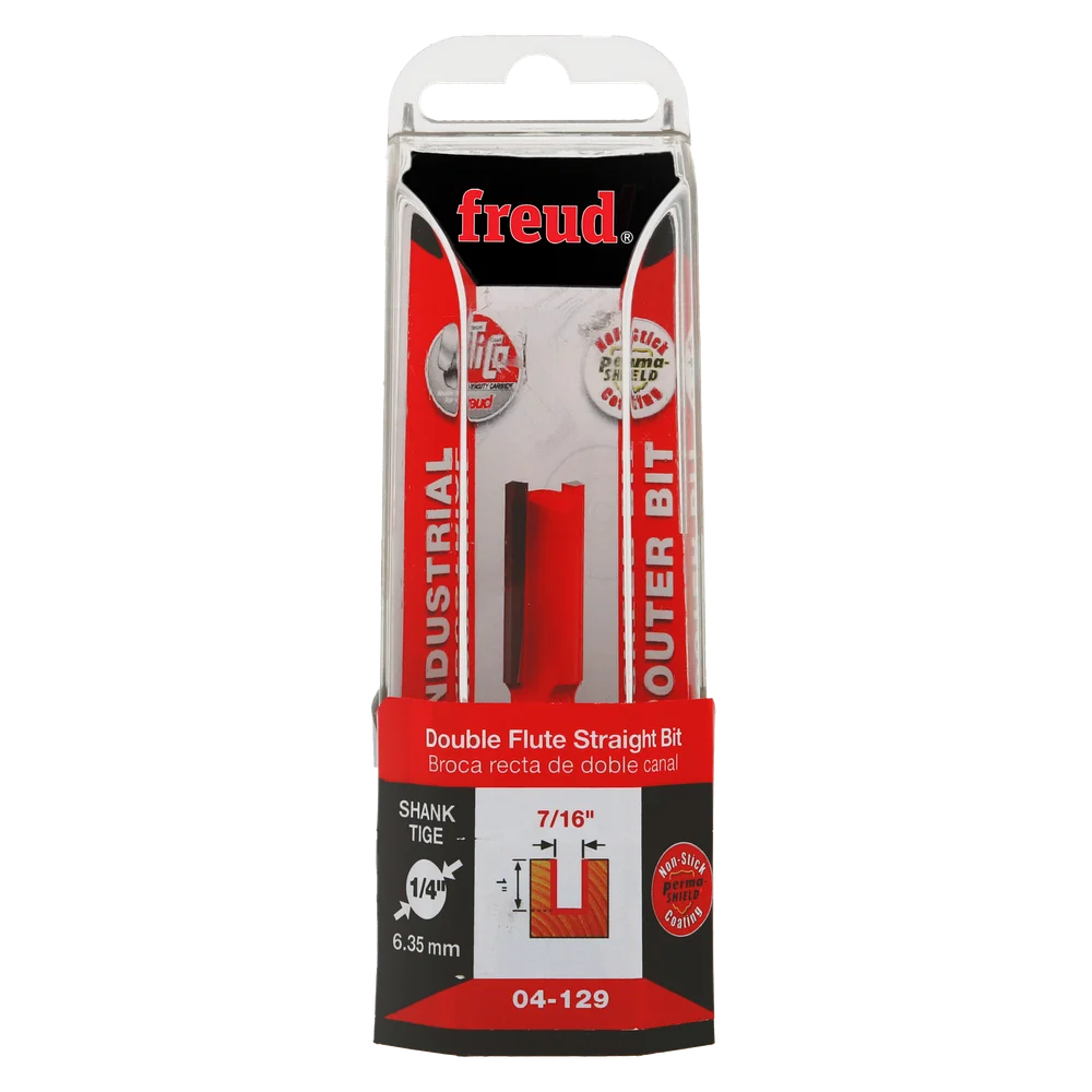Freud 04-129 7/16" Double Flute Straight Bit - Edmondson Supply