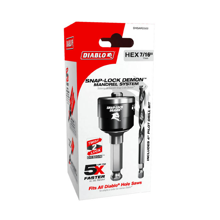 Diablo Tools DHSARD500 7/16" Snap-Lock Demon™ Mandrel System - Edmondson Supply