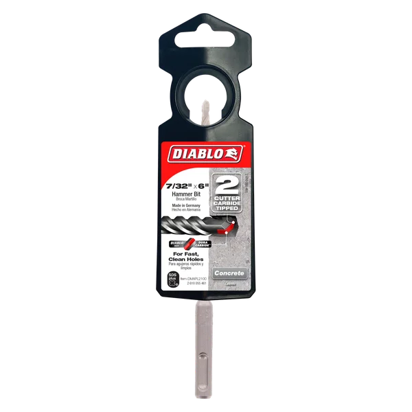 Diablo Tools DMAPL2100 7/32 in. x 4 in. x 6 in. SDS‑Plus 2‑Cutter - Edmondson Supply