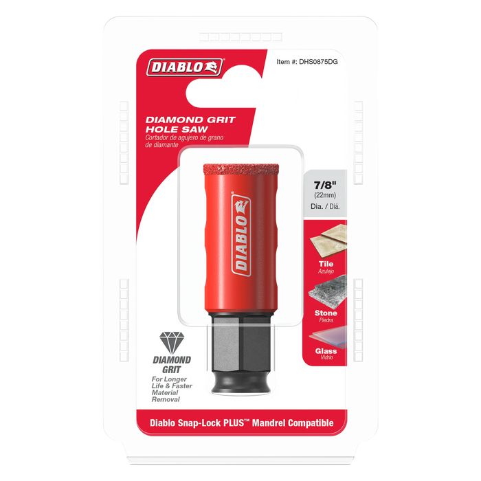 Diablo Tools DHS0875DG 7/8" Diamond Grit Hole Saw - Edmondson Supply