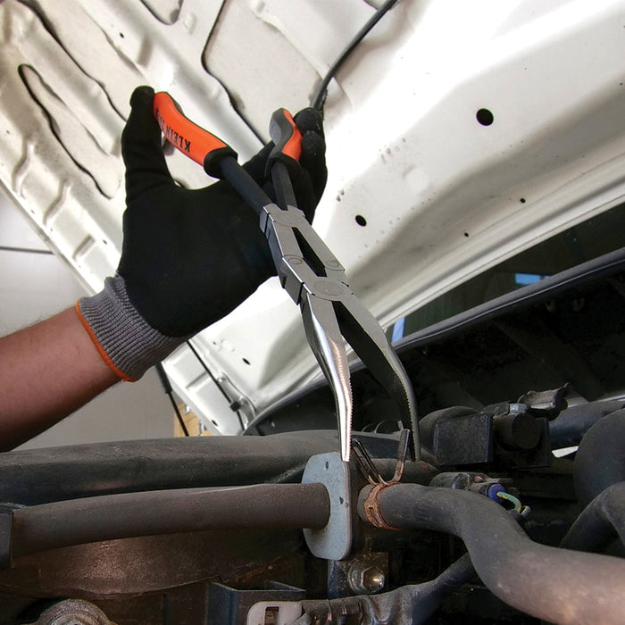 Klein Tools 71402 Long Reach Needle Nose and Bent Nose Pliers Set, 13-Inch, 2-Piece - Edmondson Supply