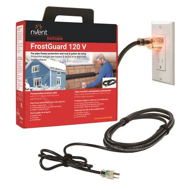 nVent Raychem FG1-18P FrostGuard Freeze Protection Plug-in Heat Cable Kit, 18' 120v - Edmondson Supply