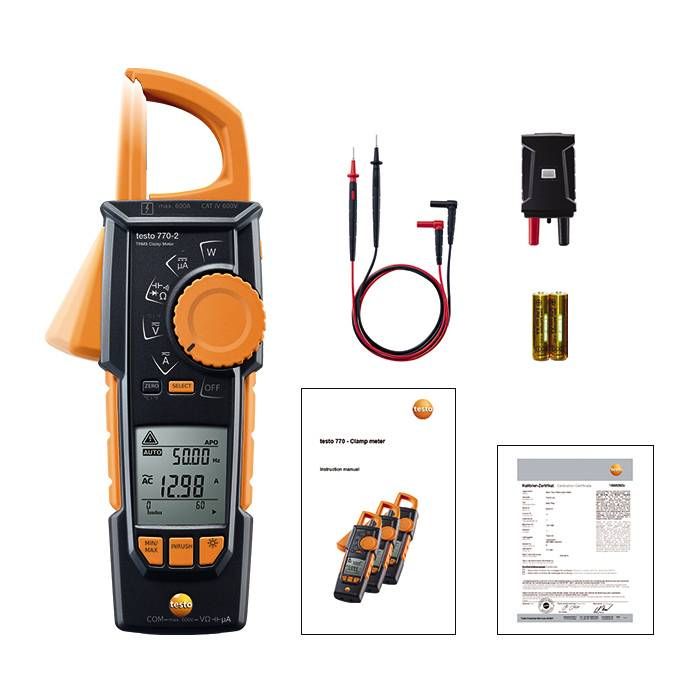 Testo 0590 7702 770-2 - Hook Clamp Meter with Thermocouple Adapter - Edmondson Supply