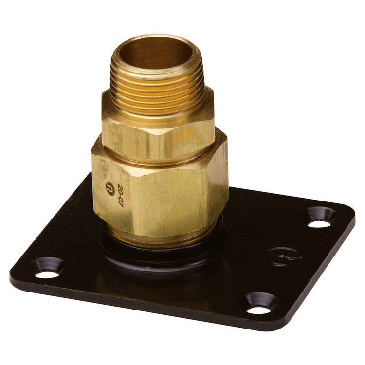 TracPipe® AutoFlare® Brass Flange Fitting & Stainless Steel Plate, for CounterStrike® CSST Flexible Gas Pipe