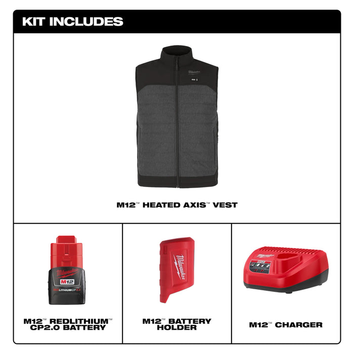 Milwaukee M300G M12™ Heated AXIS™ Vest Kit - Edmondson Supply