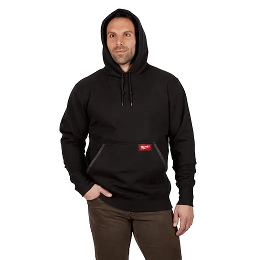 Milwaukee 350BXL Heavy Duty Pullover Hoodie (Black, Size XL) - Edmondson Supply