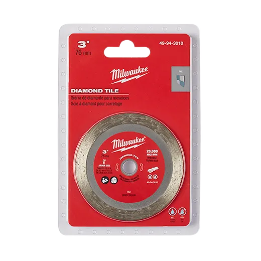 Milwaukee 49-94-3010 3" Diamond Tile Blade - Edmondson Supply