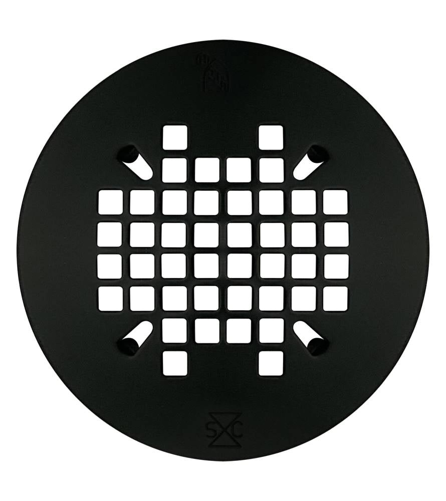 Sioux Chief 827-2SMRPK1 Snap-In Shower Drain Replacement Strainer, 4-1/4" Round, Matte Black - Edmondson Supply