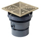 Sioux Chief 832-4PNQ FinishLine™ On-Grade Floor Drain, 4" PVC Hub - 7'' Square Nickel-Bronze Ring & Strainer - Edmondson Supply