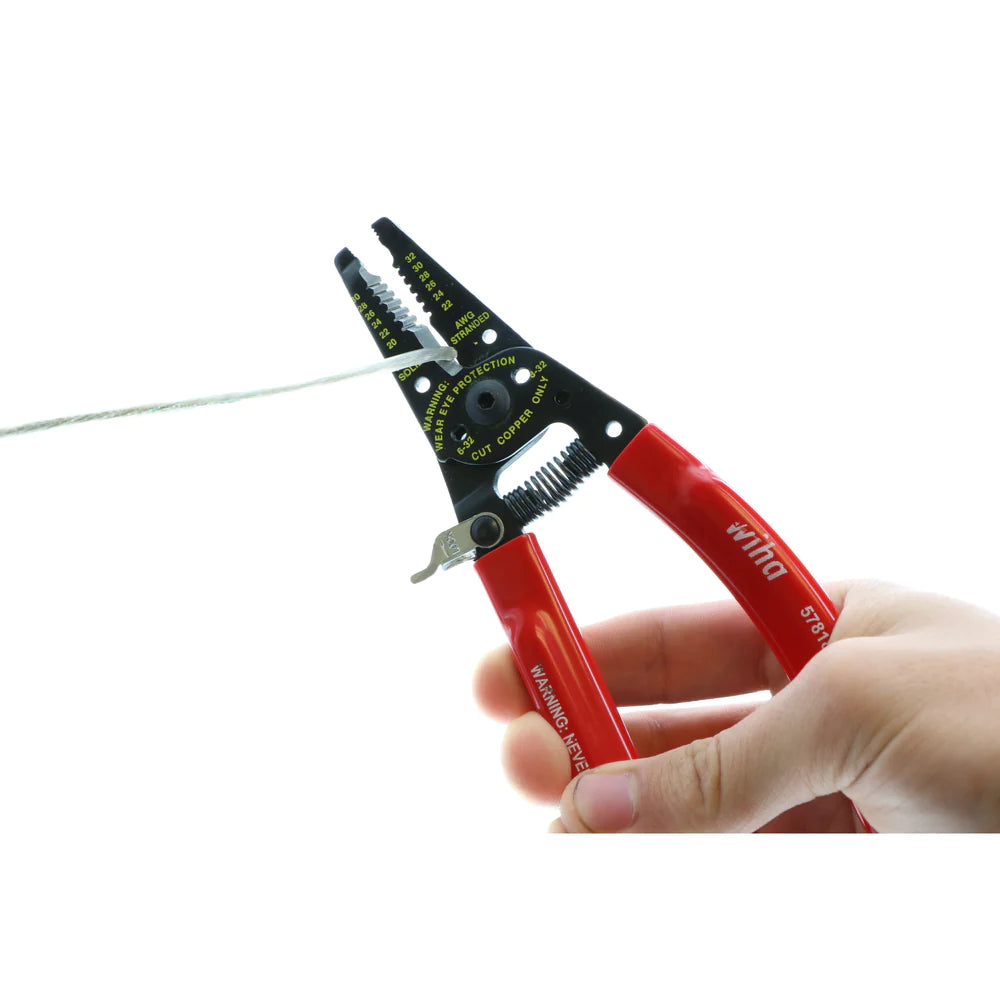 Wiha Tools 57818 Classic Grip Wire Strippers Cutters 7.25" - Edmondson Supply