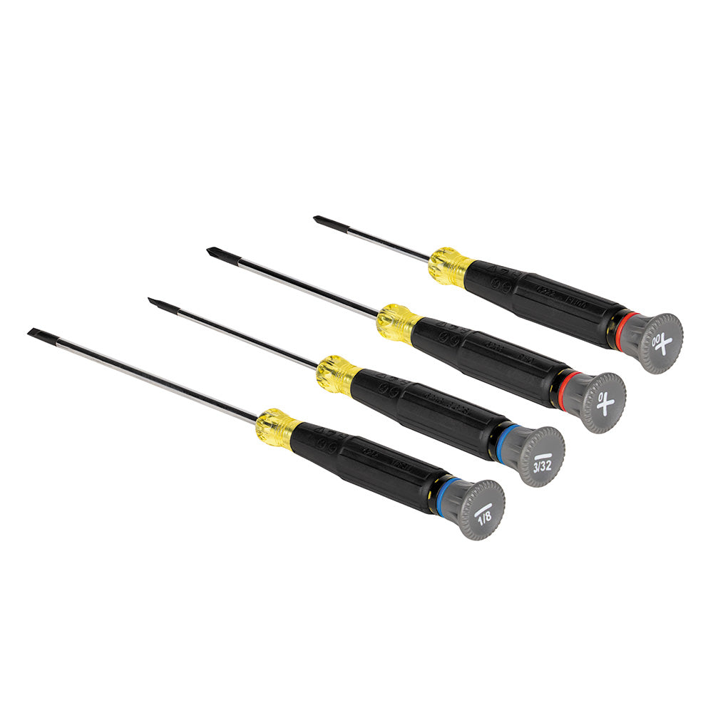 Klein Tools 85615 Precision Screwdriver Set, Slotted, and Phillips 4-Piece - Edmondson Supply