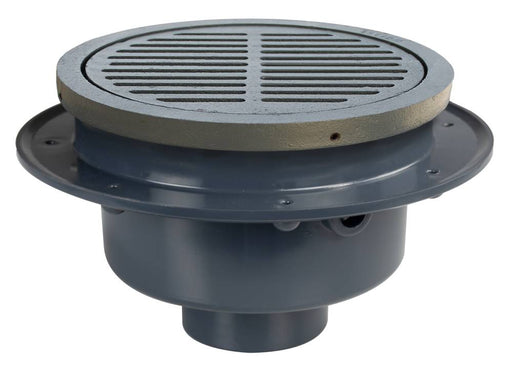 Sioux Chief 860-4PI FatMax™ Large-Capacity Floor Drain w/ Cast Iron Ring & Strainer, 4" PVC Sch. 40 Hub Connection - Edmondson Supply