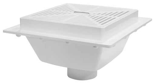 Sioux Chief 861-4P SquareMax™ PVC Square Floor Sink, 4" PVC Sch. 40 Hub Connection, 11-3/16" Grate - Edmondson Supply