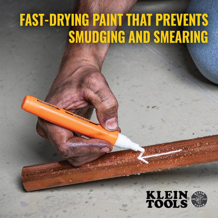 Klein Tools 86344 Skribes™ Paint Marker, White - Edmondson Supply