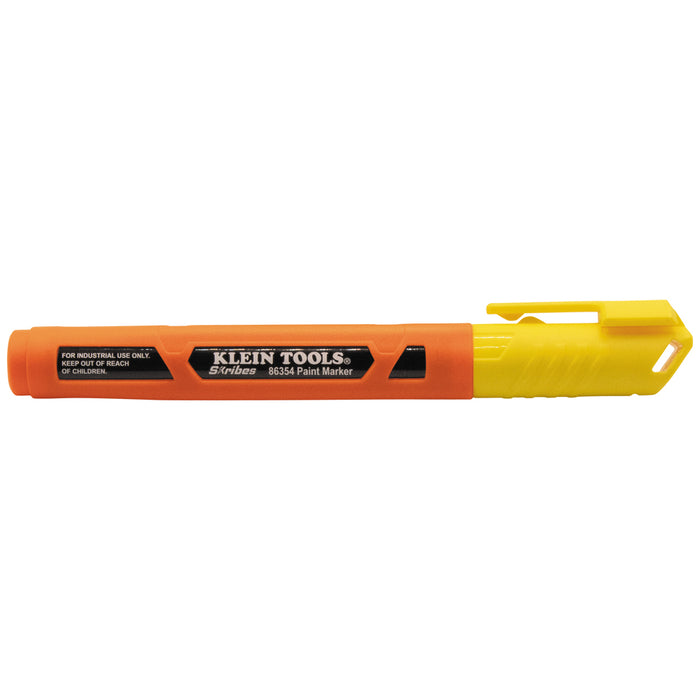 Klein Tools 86354 Skribes™ Paint Marker, Yellow - Edmondson Supply