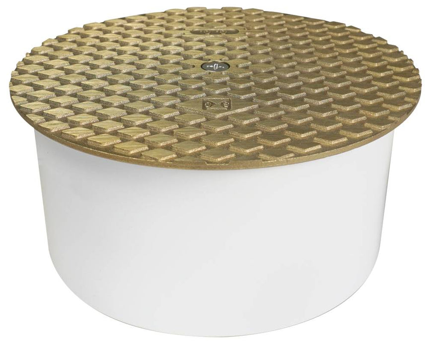 Sioux Chief 875-86PN PVC Inside Pipe Cleanout with Nickel-Bronze Cover, 6" - Edmondson Supply