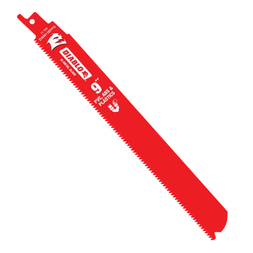 Diablo Tools DS0911BPFG5 9" 11TPI Bi-Metal Reciprocating Saw Blade for PVC, ABS, and Plastics (5-pack) - Edmondson Supply