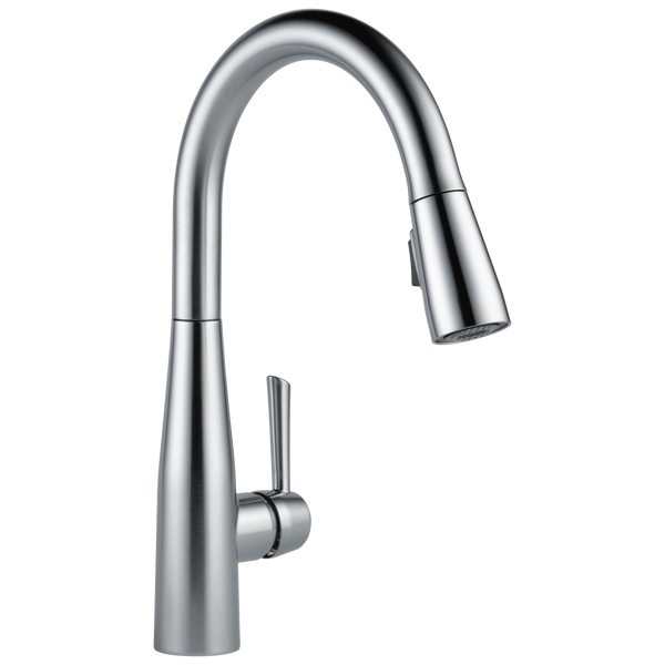 Delta Faucet Essa®  9113-AR-DST Single Handle Pull-Down Kitchen Faucet in Artic Stainless - Edmondson Supply