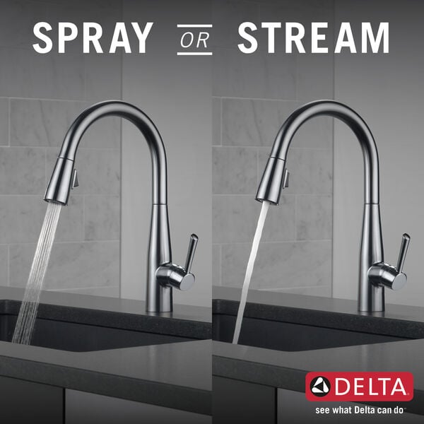 Essa® Delta Faucet 9113-AR-DST Single Handle Pull-Down Kitchen Faucet in Artic Stainless