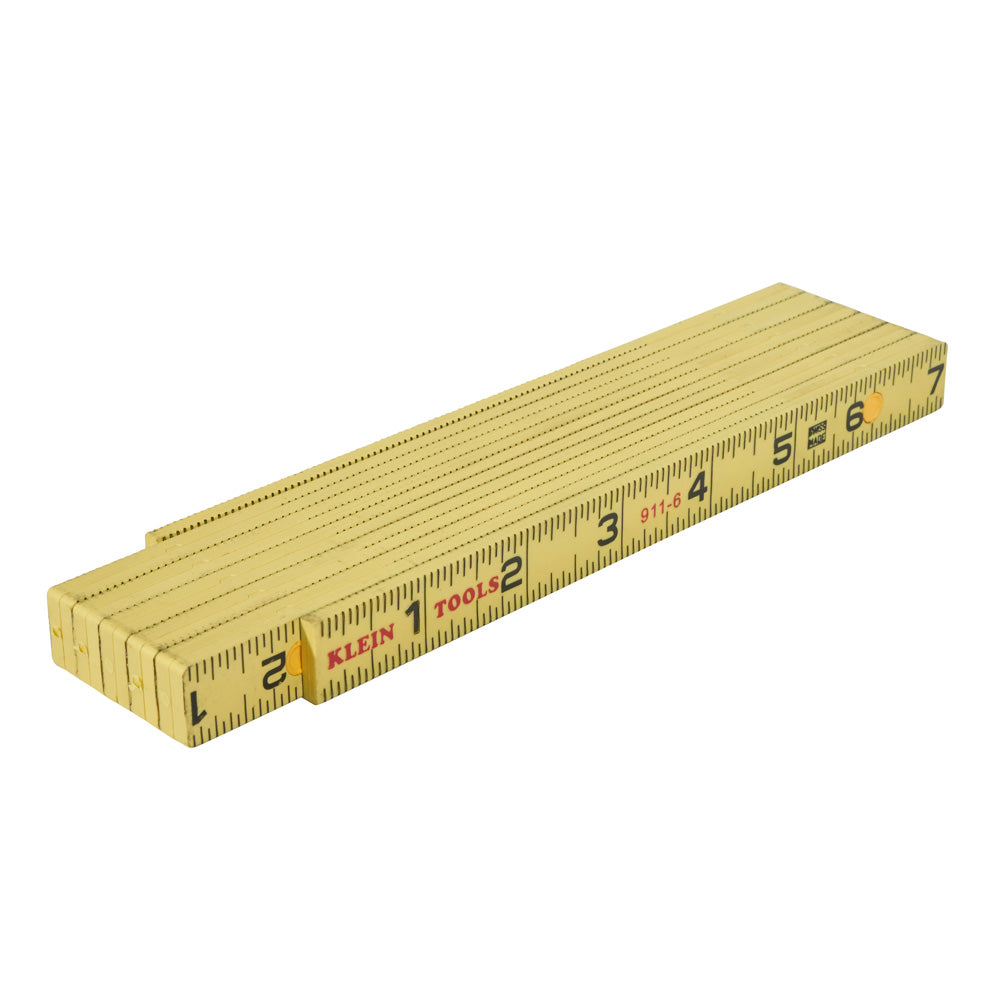 Klein Tools 911-6 Fiberglass Folding Rule, Outside Reading - Edmondson Supply