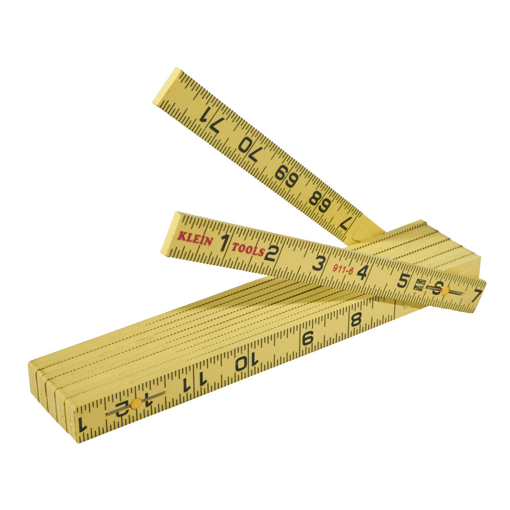Klein Tools 911-6 Fiberglass Folding Rule, Outside Reading - Edmondson Supply