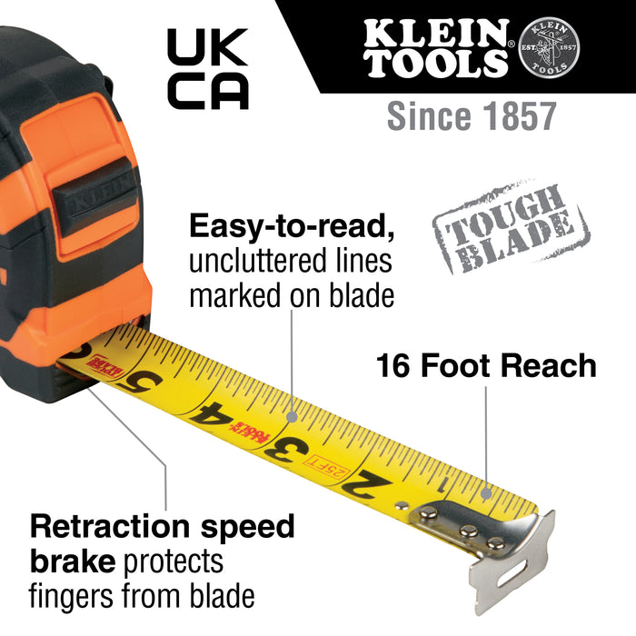 Klein Tools 9135 Tape Measure, 35-Foot Single-Hook - Edmondson Supply