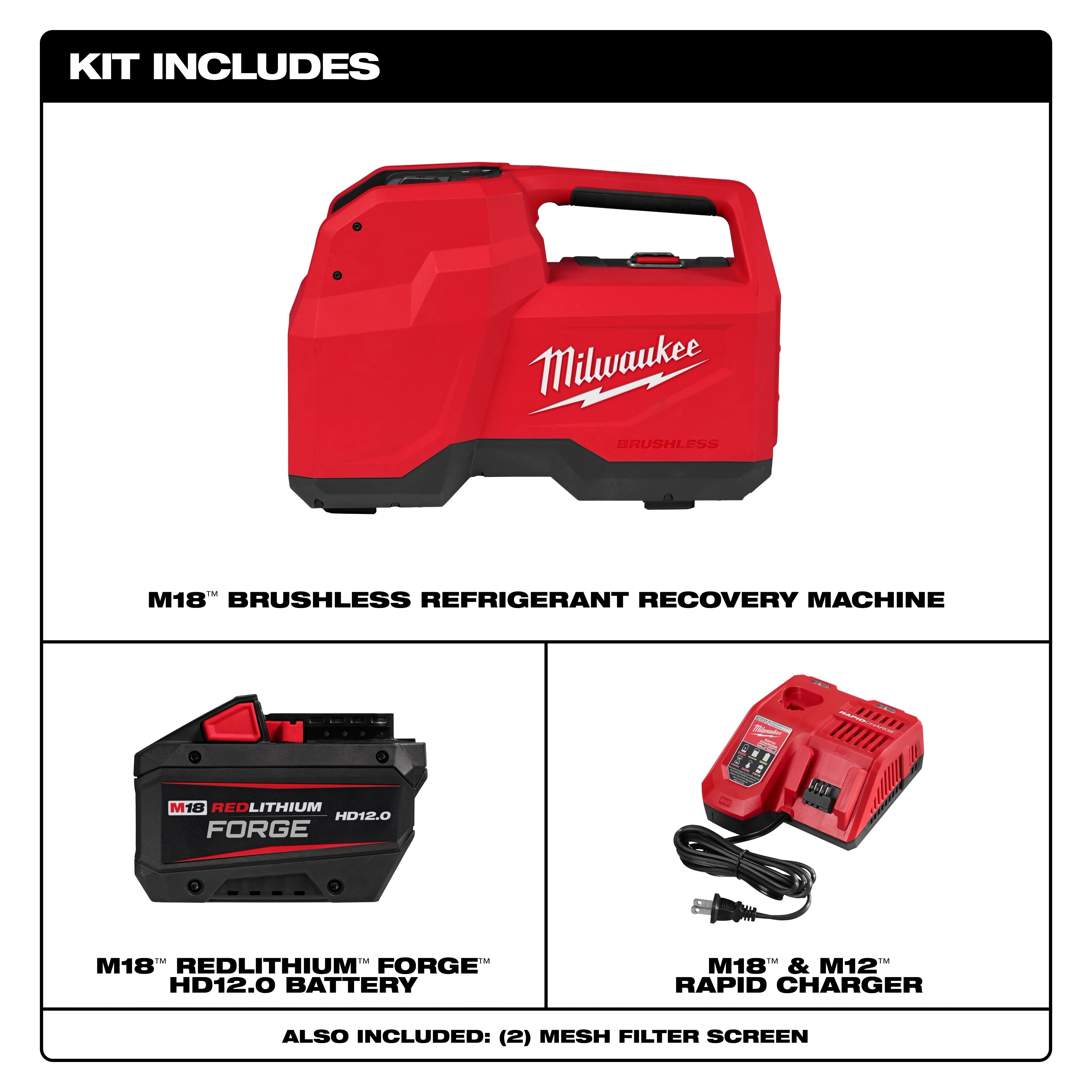 Milwaukee 2938-21 M18™ Brushless Refrigerant Recovery Machine - Edmondson Supply