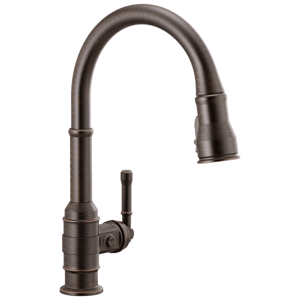 Delta BRODERICK™ 9190-RB-DST Single Handle Pull-Down Kitchen Faucet In Venetian Bronze