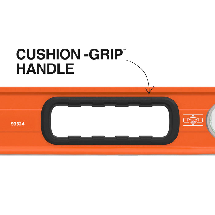 Klein Tools 93524 Box Beam Level, 3 Vial, 24-Inch - Edmondson Supply