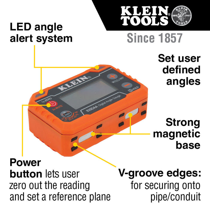 Klein Tools 935DAA Digital Angle Gauge with Angle Alert - Edmondson Supply