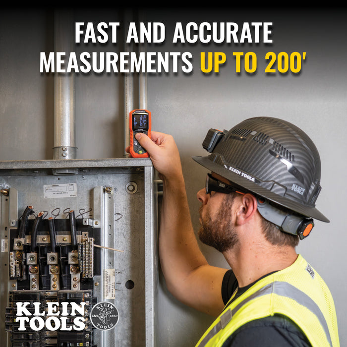 Klein Tools 93LDM200 Laser Distance Measure, 200-Foot - Edmondson Supply