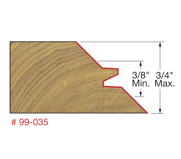 Freud 99-035 2-11/64" Lock Miter Bit - Edmondson Supply