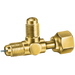 JB Industries A31851 Swivel Flare Tee with Depressor, 1/4" FE SAE swivel, nut on run (3 Pack) - Edmondson Supply