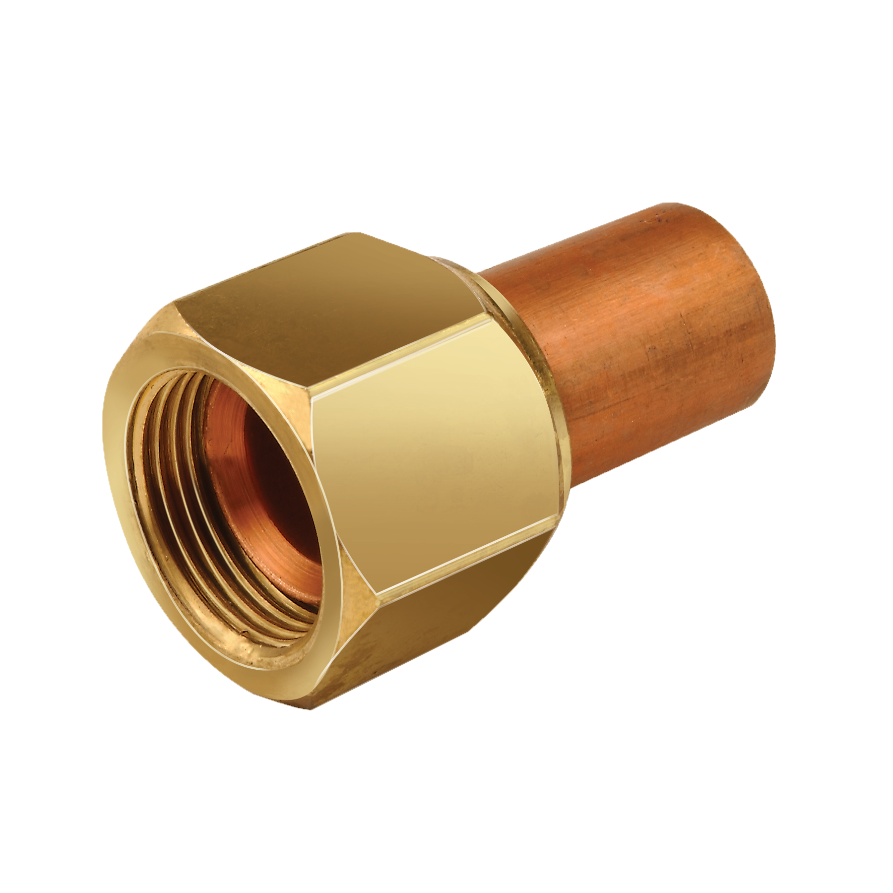 JB Industries A32702 1/2" x 1/2" Swivel Female Flare x Solder Adapter (4 pack) - Edmondson Supply