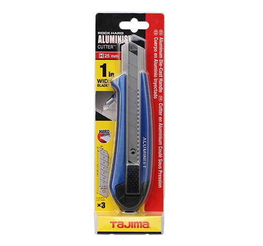 Tajima AC-700B Rock Hard Aluminist® 1" Blade Cutter Knife, Blue - Edmondson supply